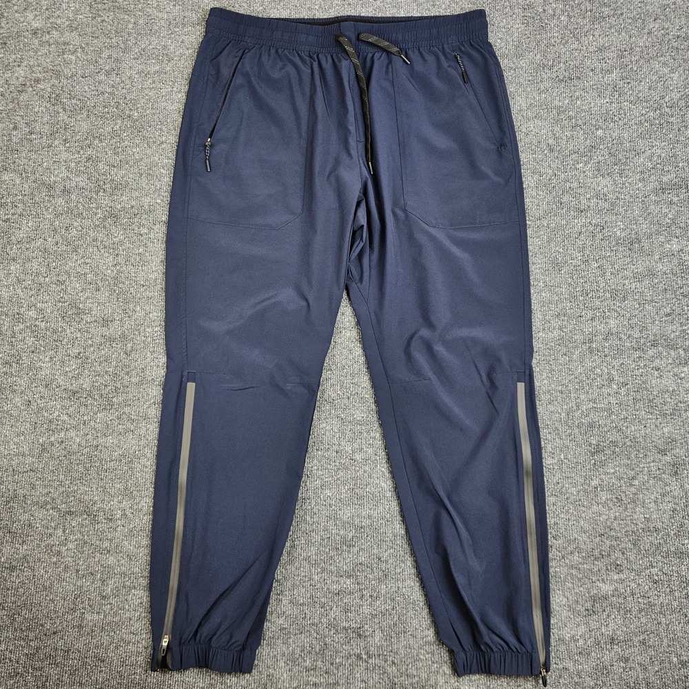 UNRL Golf The Golfer's Track Pants Mens XL Navy Blue DWR Water Resistant Joggers